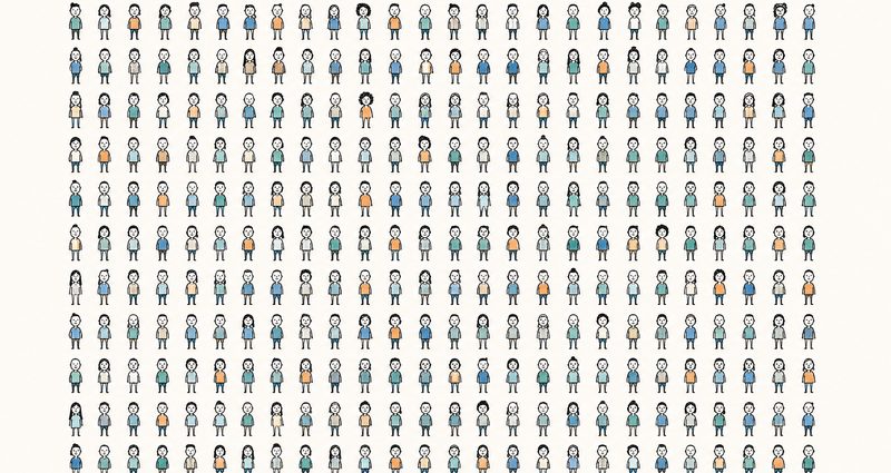 Illustration representing 250 clinical study participants